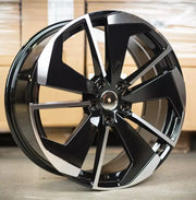 19x8" Skoda Skoda Comet Style alloy wheel in gloss black, 5x112 - front face