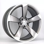19x8.5" Audi Rotor Style alloy wheel in satin gunmetal - front face
