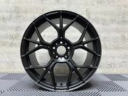 18x8" Mercedes AMG GT Style alloy wheel in black polished, 5x112 - front face