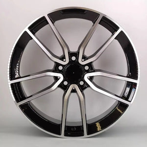 19" 455 AMG Twin Spoke Black Polished Style Alloy Wheels | OMI Wheels