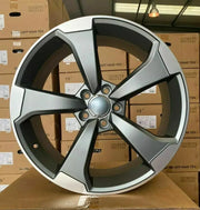 18" Audi RS3 2019 Style alloy wheel in gunmetal, 5x112 - front face