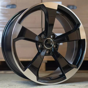 20" RS3 Style 5 Spoke Alloy Wheels - Gloss Black Polished | OMI Wheels