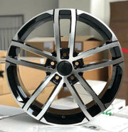 19x8" Volkswagen x8 Inch Nogaro Style alloy wheel in gunmetal, 5x112 - front face