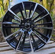 19x8" Skoda Skoda Aquarius Style alloy wheel in gloss black, 5x112 - front face