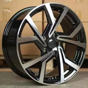 17x7.5" Volkswagen VW Clubsport Style alloy wheel in black machined, 5x112 - front face