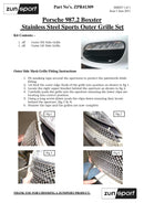 Porsche Boxster 987.2 - Outer Grille Set - Silver finish (2009 to 2013)