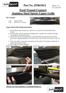 Ford Transit Connect - Upper Grille - Silver Finish (2012 -)