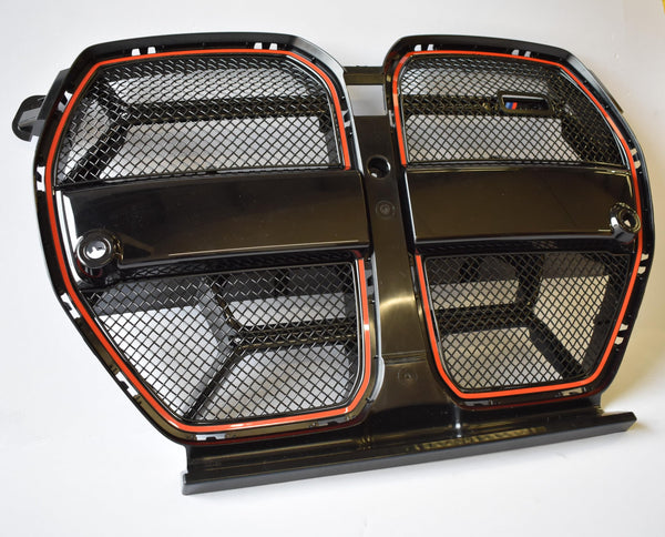 BMW G8X M3 / M4 CS Front Grille Mesh Set (Without Cut Out) - Black Finish (2020 -)