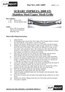 Subaru Impreza STi 2008 MY - Top Grille - Black finish (2008 to 2010)