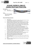 Subaru Impreza STi 2008 MY - Top Grille - Black finish (2008 to 2010) Omi Grille