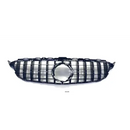 Mercedes C Class W205 AMG GT-R Panamericana Style Front Grille - Black (2019 - 2021) Omi Grille