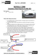 Honda S2000 Front Grille - Silver finish (1999 - 2003)