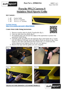 Porsche Carrera 991.2 - Centre Grille - Black finish (2016 - 2019)