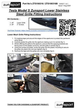 Tesla Model S - Lower Grille (2012 -)