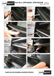 Omi compatible with Porsche Carrera 992.2 Base / T / S - Outer Grille Set Omi Grille