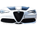 Alfa Romeo Guilia - Front Grille Set - Black Finish (2016 - 2023)