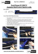 Ford Fiesta ST Mk 7.5 - Lower Grille - Silver finish (2013 to 2017)