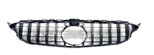 Mercedes C Class W205 AMG GT-R Panamericana Style Front Grille (Without Camera Hole) (2015 - 2018)