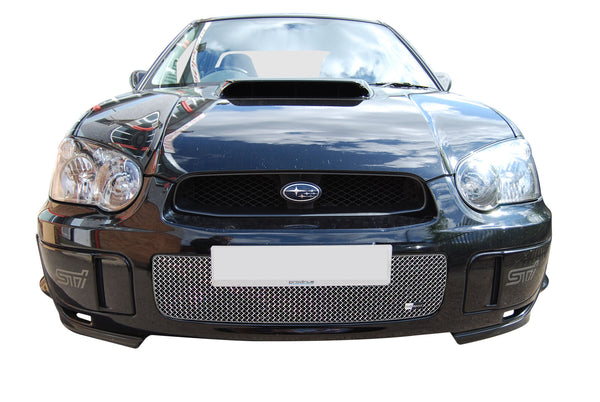 Subaru Blob Eye - Front Grille Set (with Full Span Lower Grille) - Silver finish (2003 - 2005)