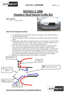 Honda S2000 Front Grille Set - Black finish (1999 - 2003)