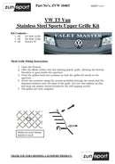 Volkswagen T5 Full Grille Set - Black finish (2003 to 2006) Omi Grille