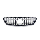 Mercedes A Class W176 AMG GT-R Panamericana Style Front Grille - Black / Chrome (2016 - 2018) Omi Grille
