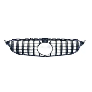 Mercedes C Class W205 AMG GT-R Panamericana Style Front Grille (Without Camera Hole) - Black (2015 - 2018)