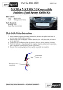 Mazda MX5 MK3.5 Convertible - Lower Grille - Silver Finish (2009 - 2012) Omi Grille