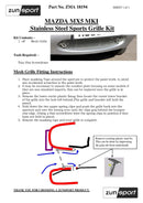 Mazda MX-5 Mark 1 (with Towing Eye) - Silver finish (1989 to 1997)