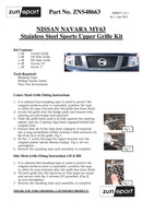 Nissan Navara - Front Grille Set - Black finish (63 onwards)