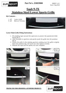 Saab 9-3X - Lower Grille - Silver finish (2009 to 2011)