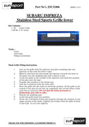 Subaru Impreza HawkEye - Full Lower Grille - Silver finish (2006 to 2007)