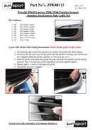 Porsche Carrera 991 C4S - Front Grille Set - Silver finish (2012 to 2015) Omi Grille