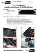 Ford Fiesta Zetec S - Front Grille Set - Black Finish (2013 to 2017)