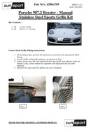 Porsche Boxster 987.2 Manual - Centre Grille - Black finish (2009 to 2013) Omi Grille