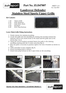 LandRover Defender Upper Grille - Silver finish (2007 onwards) Omi Grille