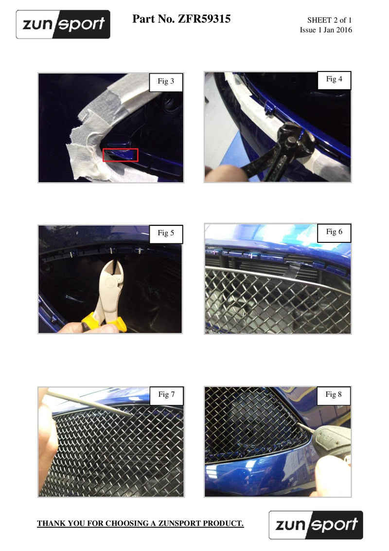 Ford Focus ST MK3.5 - Front Grille Set - Silver Finish (2015 - 2018)