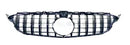 Mercedes C Class W205 AMG GT-R Panamericana Style Front Grille (Without Camera Hole) (2015 - 2018) Omi Grille