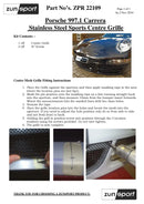Porsche Carrera 997.1 (C2,C2S,C4,C4S) - Centre Grille - Black finish (2004 to 2008) Omi Grille