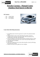 Porsche Cayman 987.1 - Front Grille Set (Manual and Tiptronic) - Silver finish (2005 to 2009)