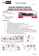 Subaru Impreza STi - Upper Grille - Silver finish (2011 to 2014 ) Omi Grille