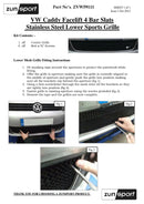 VW Caddy (Facelift) - Lower Grille - Silver Finish (2010-2014) Omi Grille