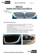 BMW Z4 Front Grille Set - Black finish (2003 to 2006)