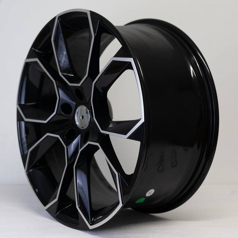 18x8" VRS Style Alloy Wheels Black Machined