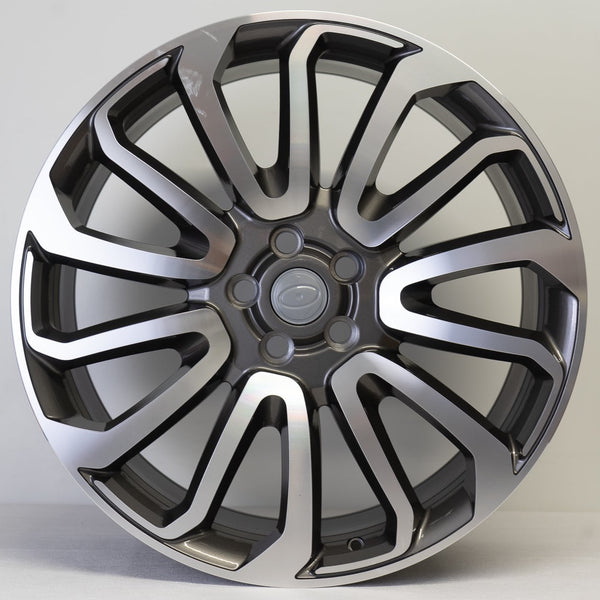 22x9.5" Autobiography Turbine Style Alloy Wheels Gunmetal Machined