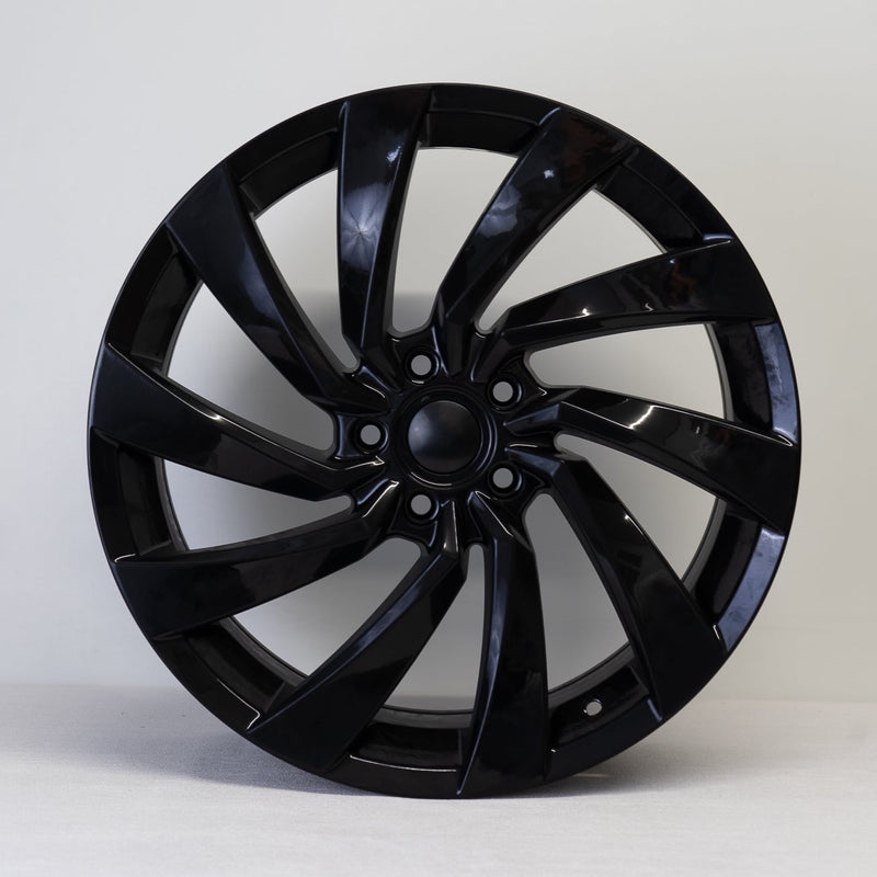 19x8" Sirocco Twist Style Alloy Wheels Black