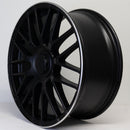 19x8.5" AMG S Style Alloy Wheels Matt Black Polished Lip
