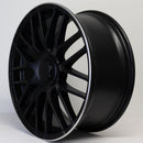 20x9.5" C63 AMG S Style Alloy Wheels Matt Black Polished Lip