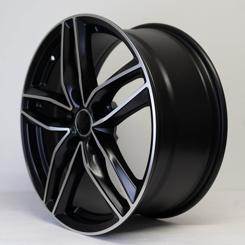 19x8.5" RS6 C Style Alloy Wheels Matt Black