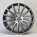 19x8" AMG Twist Style Alloy Wheels Gunmetal Machined